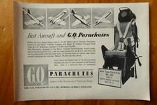 2/1951 PUB GQ RAF PARACHUTE MK.IIIA MARTIN BAKER EJECTION SEAT ORIGINAL AD