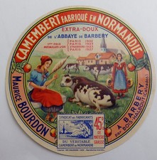 Etiquette ancienne camembert