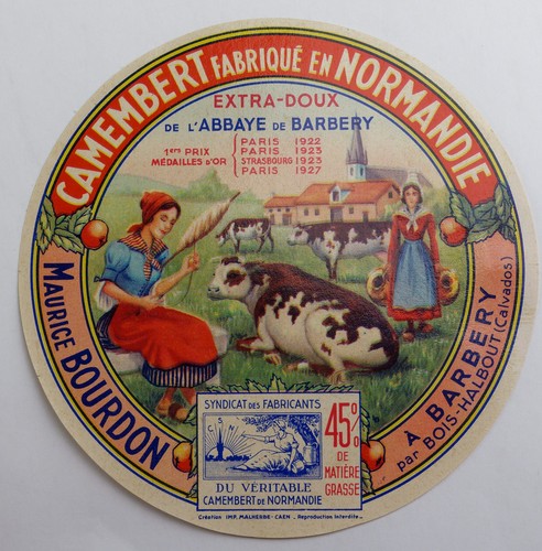 Etiquette ancienne camembert
