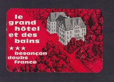 Ancienne  étiquette bagage  France BN179786 Grand Hotel Besançon