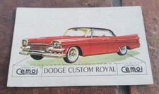 "DODGE CUSTOM ROYAL " Chromo Années 1950 CHOCOLAT CEMOI DECOUPAGE AUTOMOBILE