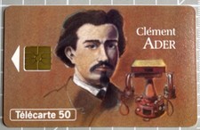 Télécarte Grandes Figures Télécommunications 6 Clement Ader F391 06/93 50 U GEM