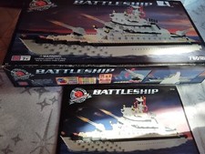 Bateau MEGA BLOKS Battleship 9760 - 780 briques éléments, En L État.