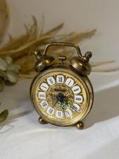 Petit réveil mécanique en laiton - SELIVA WEST GERMANY