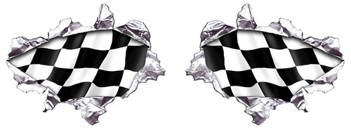 Drapeau damier metal - 2,