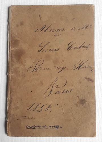Louis cabat carnet 1858 notes - louis,