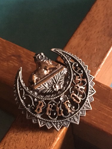 Ancienne broche cuivrée - ancienne,