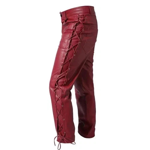 Homme rouge foncé cuir - homme,