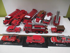 LOT de 12 CAMIONS POMPIER Citerne Grande Echelle Divers voiture IXO ALTAYA 1/43