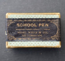 Boite plume HINKS WELLS School 351 EF Bronze pen nibs box pennini