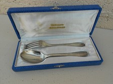 Couvert Métal Argente Boulanger Art Nouveau Cuillère Fourchette Table