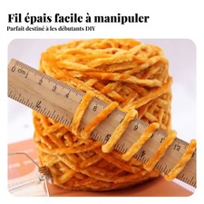 Fil chenille doux, laine