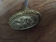 Ancien Bouton de Porte en Bronze, poignée  style Louis XVI signé R G