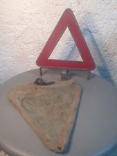 Ancien Triangle SIGNALISATION Ferson Métal + Housse Pochette Toile imprimée 