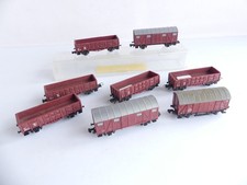 DIVERS N 1:160 / 8 WAGONS A ESSIEUX TYPE TOMBEREAU ET COUVERT