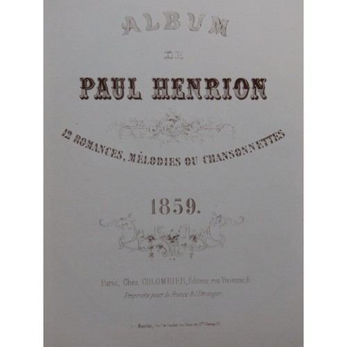 Henrion paul album romances - paul,
