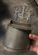 Belle Ancienne Boite Sel Etain