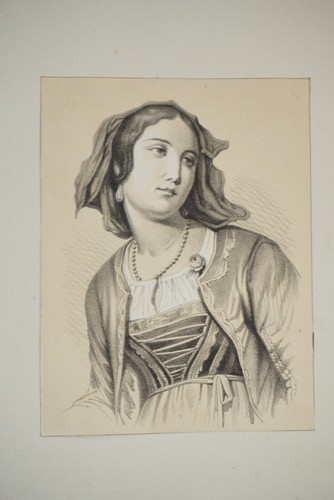 Belle litho xix - xix°, etude