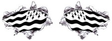 2 X STICKER BREIZH DRAPEAU