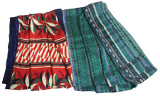 Sari indien imprimé vintage lot de 2 rideaux à coudre drapé tissu robe sari...