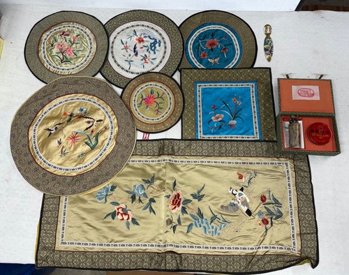 Ensemble broderie chinoise - broderie, chinoise,