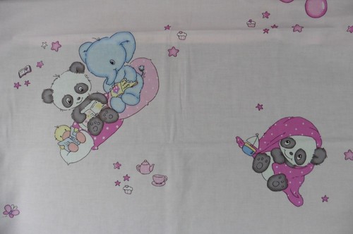 Drap housse rose panda - housse,