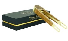 pince vestara kaloud couleur marron foncé et or neuve avec sa boîte