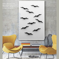 Seagull handmade ceramic wall