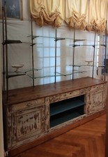Ancien Meuble De Présentation De Métier Comptoir Étagères Verre/Commerce Ancien