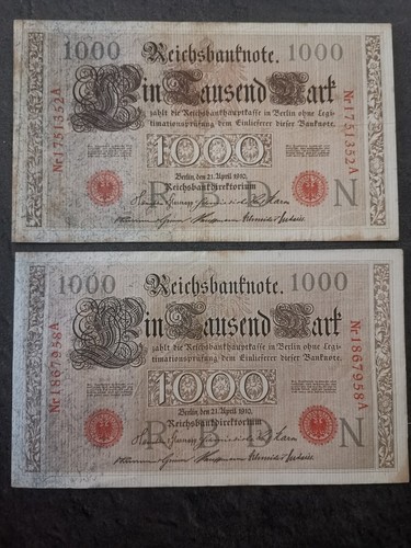 Lot billets serie 1000 - lot, 2