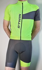 Ensemble Cuissard et maillot jaune B-Twin yellow jersey & bib short T.S