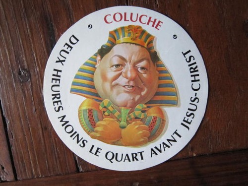 Autocollant michel coluche - autocollant,