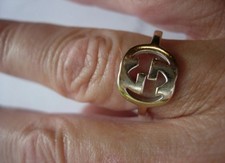 Gucci 18K White Gold GG Ring 7.25 US