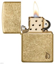 ZIPPO ★ TUMBLED BRASS & LOGO