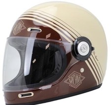 Casque intégral vintage the legend fibre brown taille xl