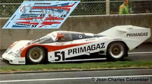 Décal porsche 962c mans - le,