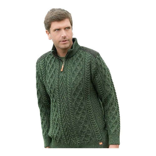 Pull homme aran - vert, 100