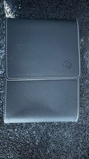 VOLKSWAGEN Pochette Porte Document Neuf Simili Cuir Noir Vide pour Manuel Notice