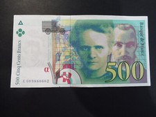 BILLET  500 FRS  MARIE CURIE