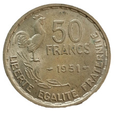 50 francs Guiraud 1951 en bronze-aluminium n°2