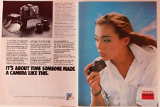 PENTAX AUTO 110 vintage Camera  Print Ad !! " Black Camera "