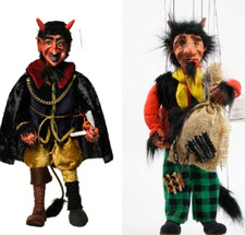 2 x diable marionnette d'art