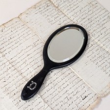 Miroir à Main Ancien Bois