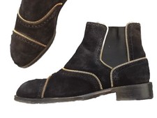 Superbe Et Authentique Boots Daim Noir Louis Vuitton 41 Tbe 