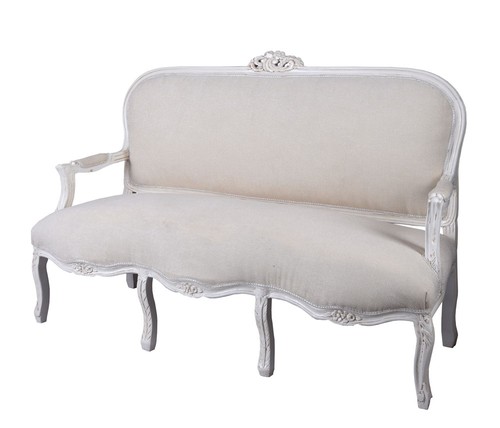 Grand canapé baroque blanc - grand,