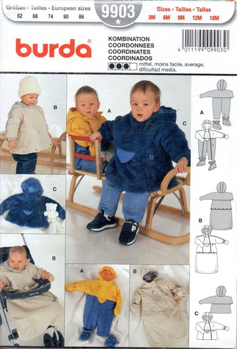 Patron burda 9903 veste - patron,