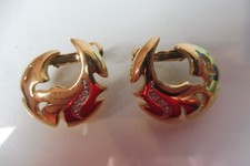 Pierre Lang Boucles D'Oreilles, Belles Clous D'Oreilles, Dorées Avec Des Pierres