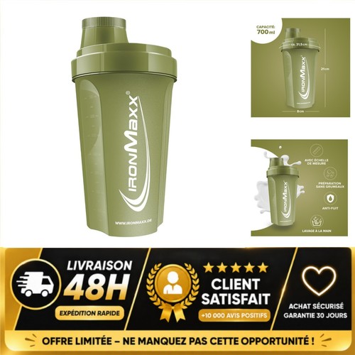 Ironmaxx shaker protéine - protéine, vert