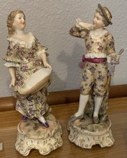 Porcelaine de Volkstedt Sitzendorf Germany XIXe superbe paire de statuettes