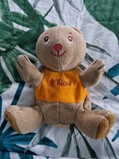 Doudou marionnette ours marron orange jaune pois CHICCO - 29047